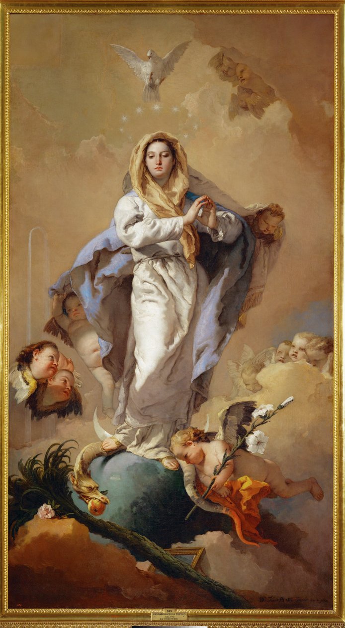 Neposkvrněné početí od Giovanni Battista (1696-1770) Tiepolo