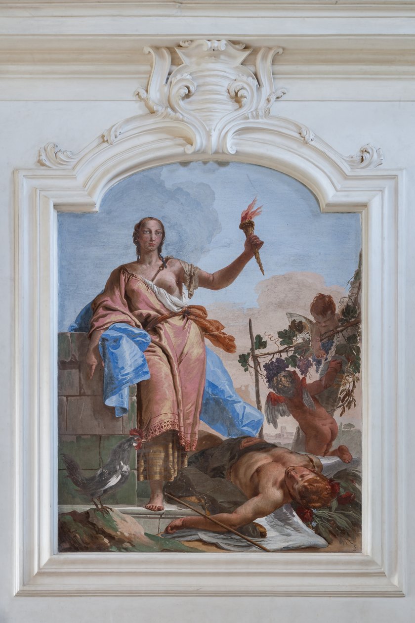 Bdělost vítězí nad Slumberem od Giovanni Battista Tiepolo