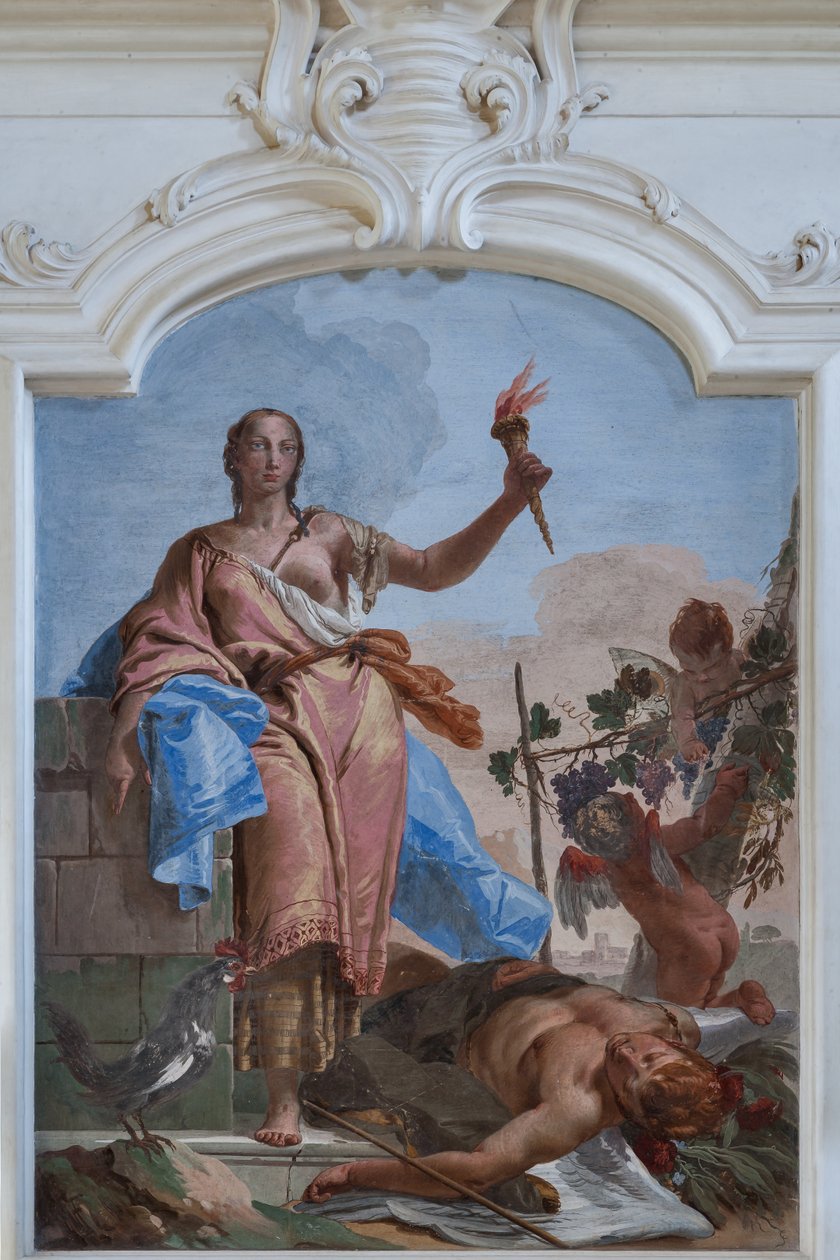Bdělost vítězí nad Slumberem od Giovanni Battista Tiepolo