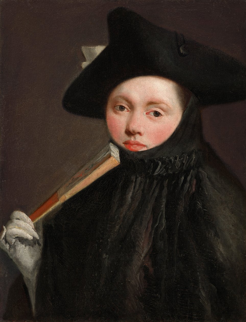 Mladá dáma v trojrohém klobouku, c. 1755-60 (olej na plátně) od Giovanni Battista (1696 1770) Tiepolo