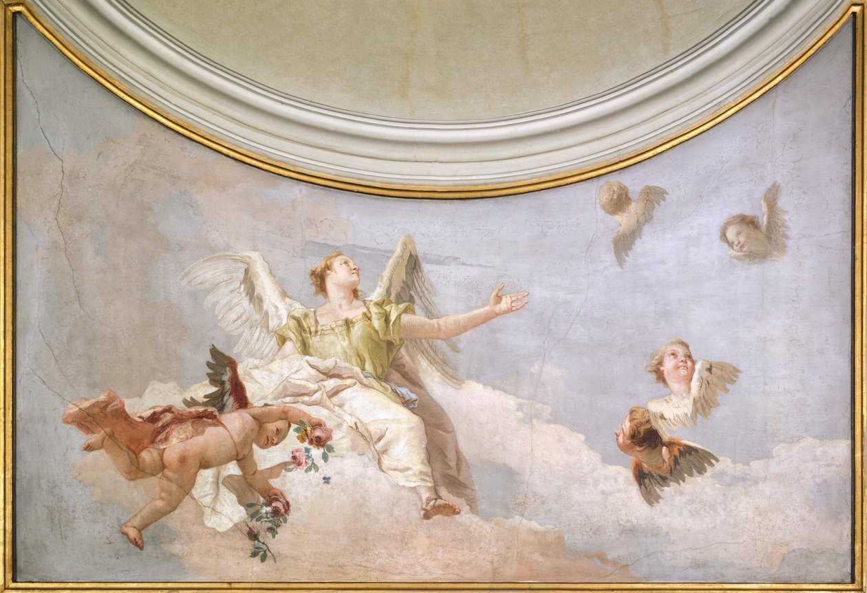 Nanebevzetí, Giovanni Battista Tiepolo (1696-1770), freska, Detail, Oratoř čistoty, Udine od Giovanni Battista Tiepolo