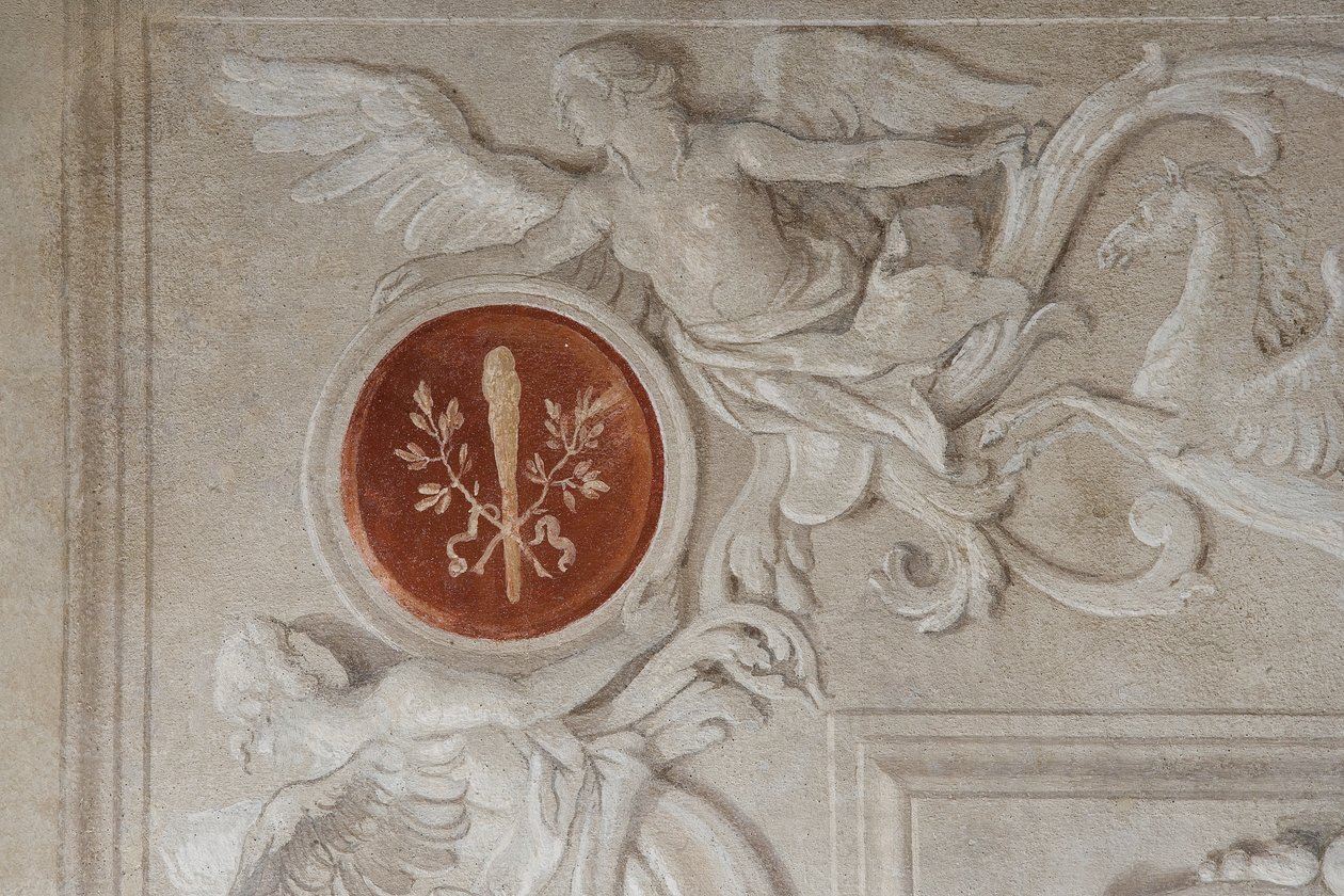 Detail fresky z komnaty Eneidy v Palazzině od Giovanni Battista Tiepolo