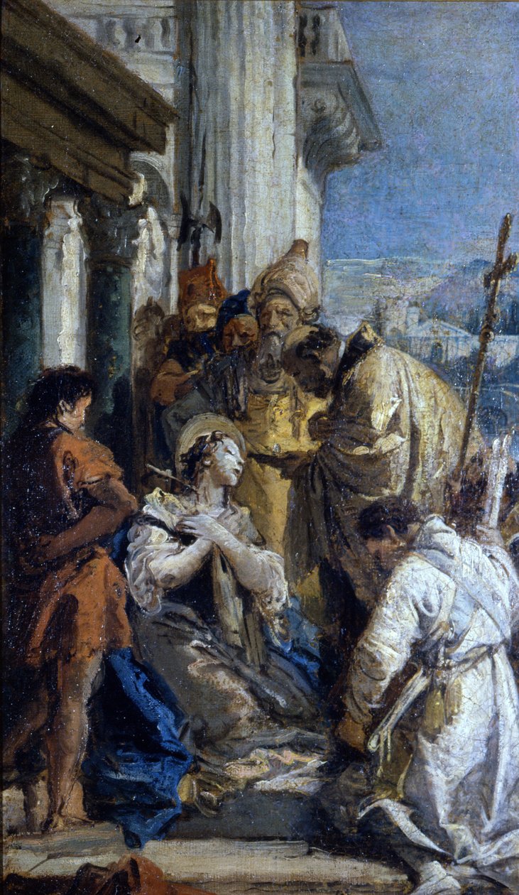 Giovanbattista Tiepolo: Společenství Svaté Lucie. Hradní muzeum. Milán od Giovanni Battista Tiepolo