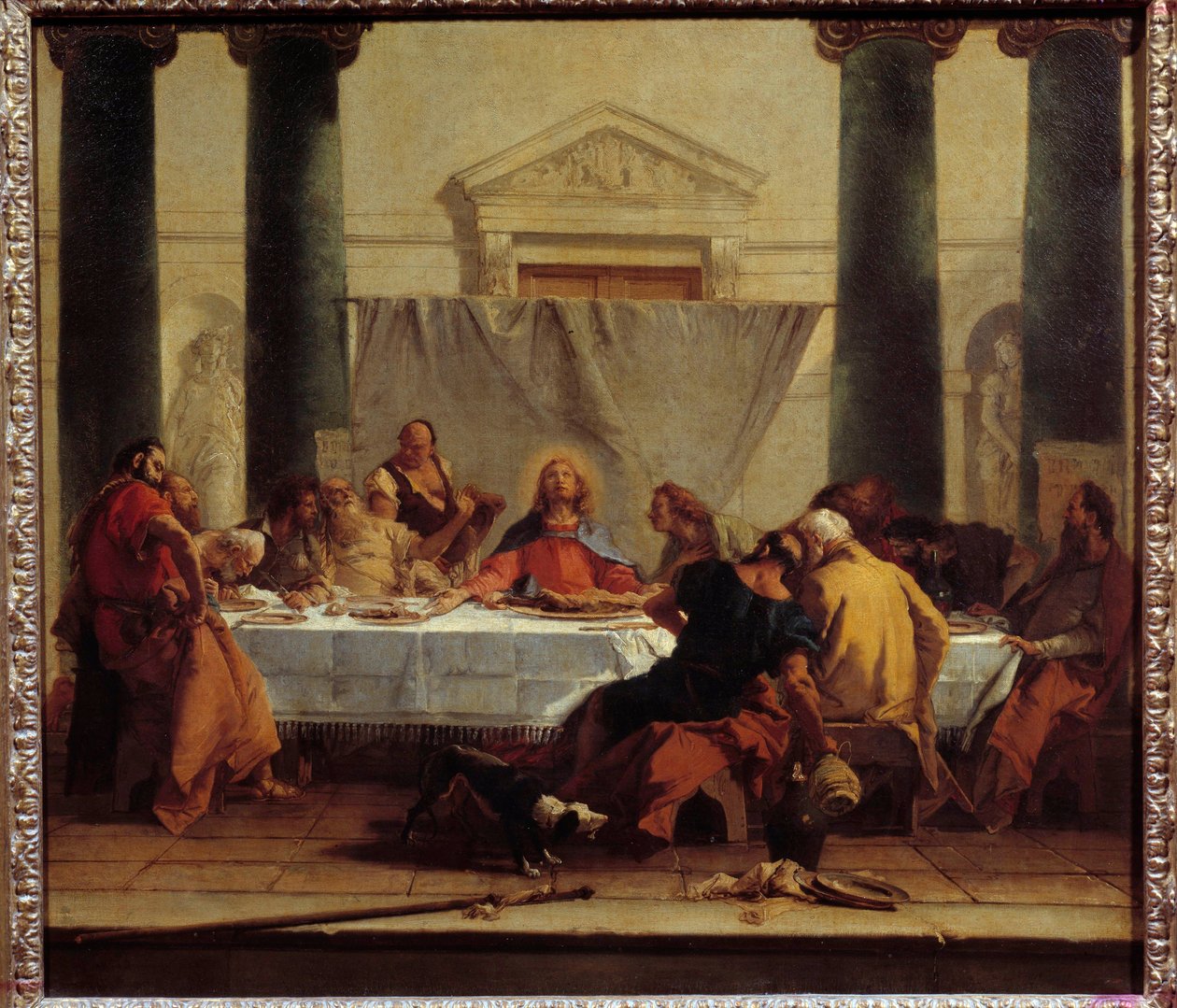 La cene Malba Giovanni Tiepolo (1696-1770) 1745-1750 Ne. 0,8x0,89 m od Giovanni Battista Tiepolo