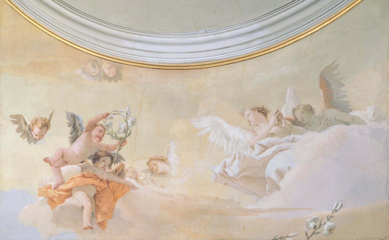 Nanebevzetí, Giambattista Tiepolo (1696-1770), freska, Detail, Oratoř čistoty, Udine od Giovanni Battista Tiepolo