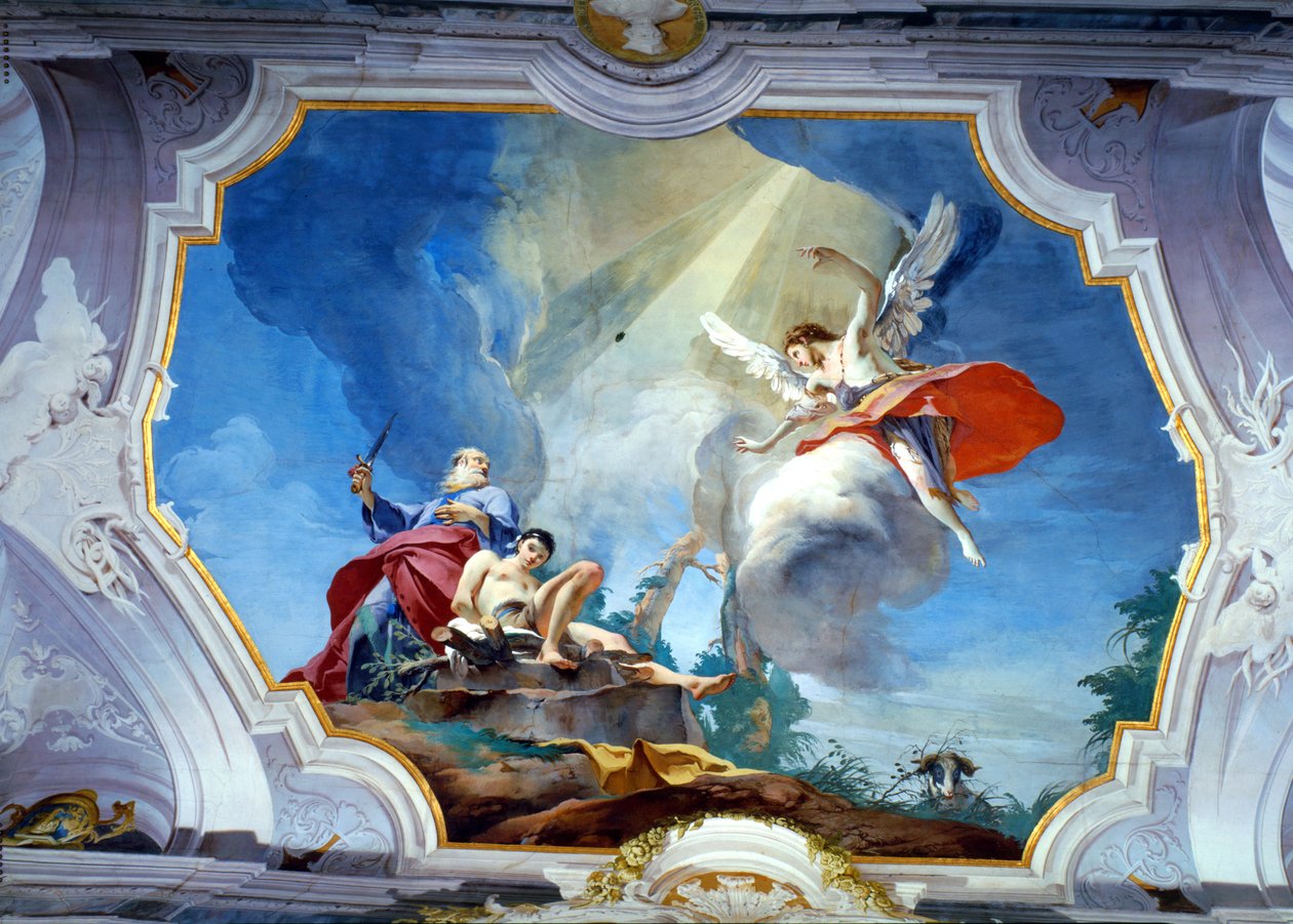 Abrahámova oběť (freska) od Giovanni Battista (1696 1770) Tiepolo