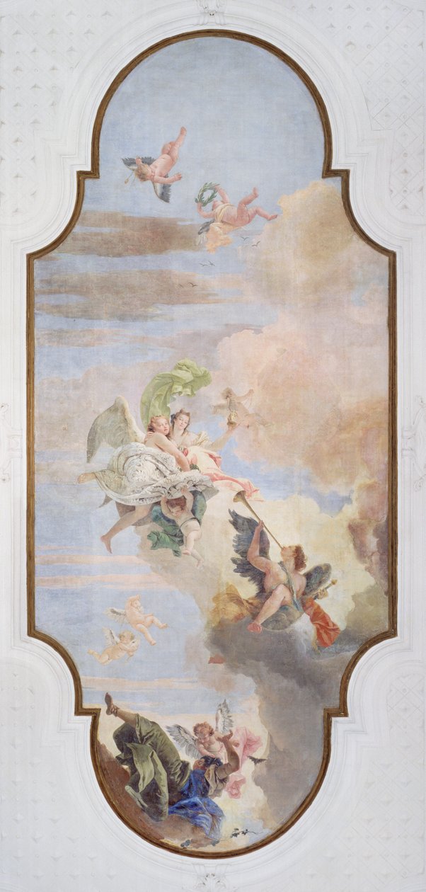 Triumf odvahy a obezřetnosti (freska) od Giovanni Battista Tiepolo