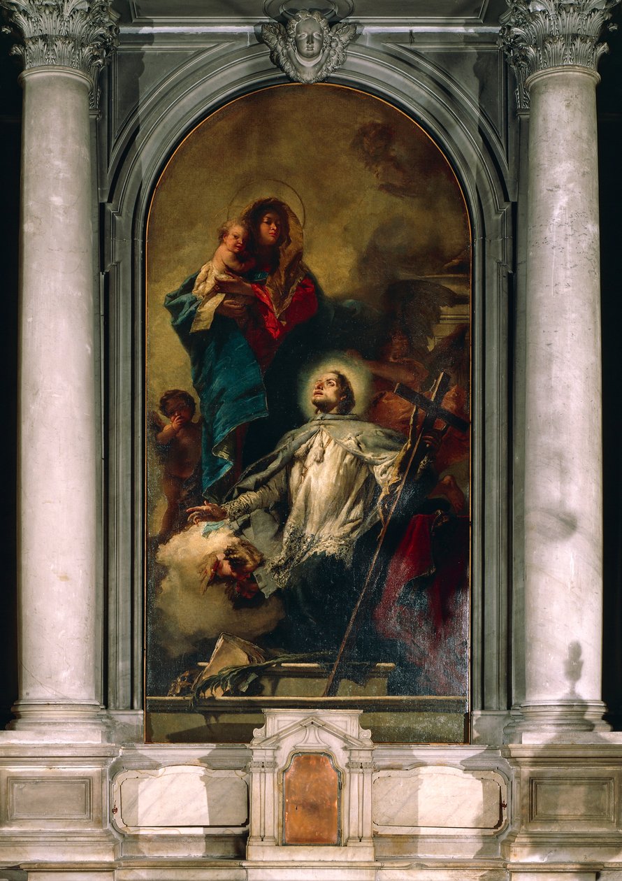 Panna zjevující se svatému Janu Nepomuckému od Giovanni Battista Tiepolo