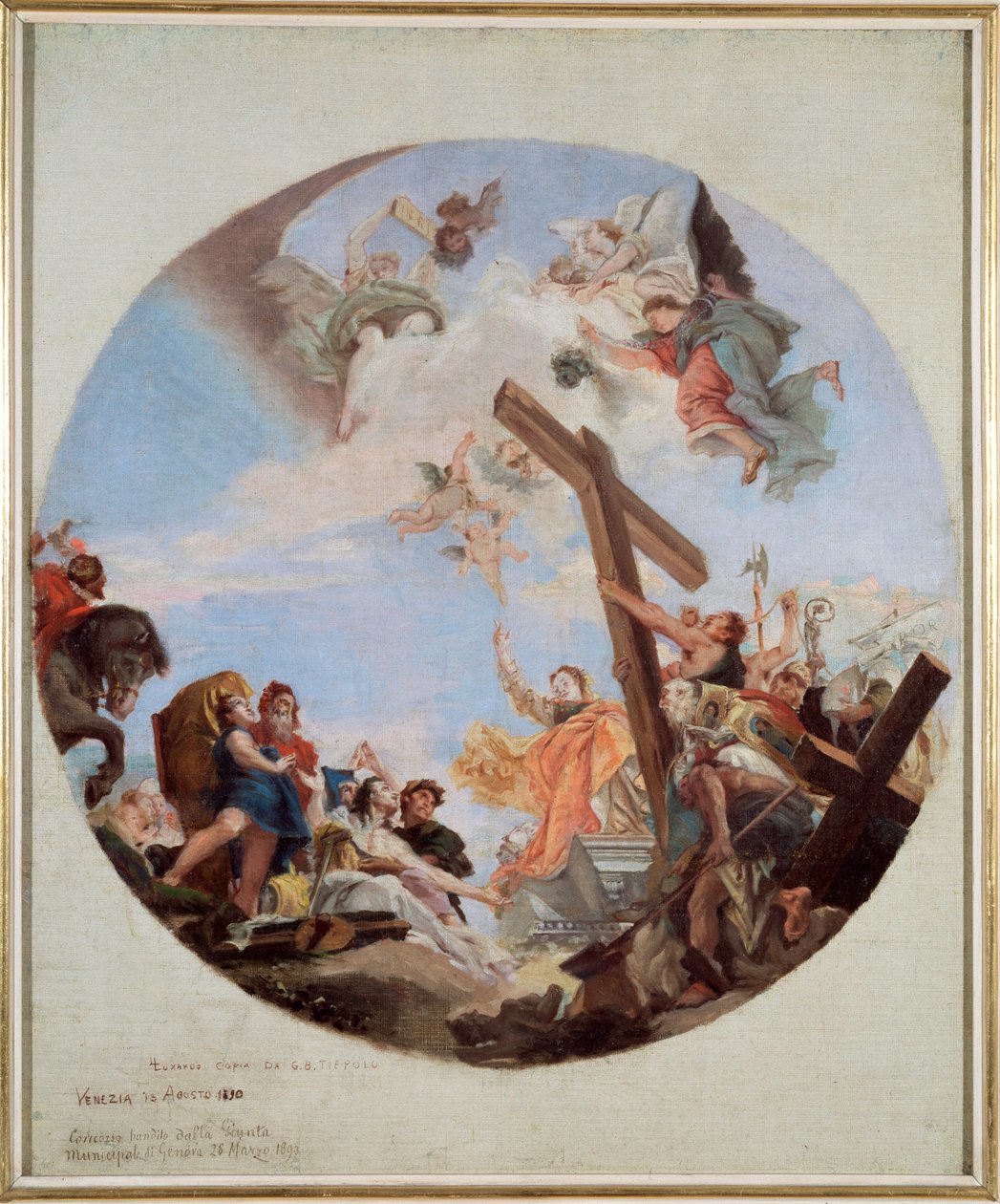 Nález pravého kříže (olej na plátně, kolem roku 1743) od Giovanni Battista Tiepolo