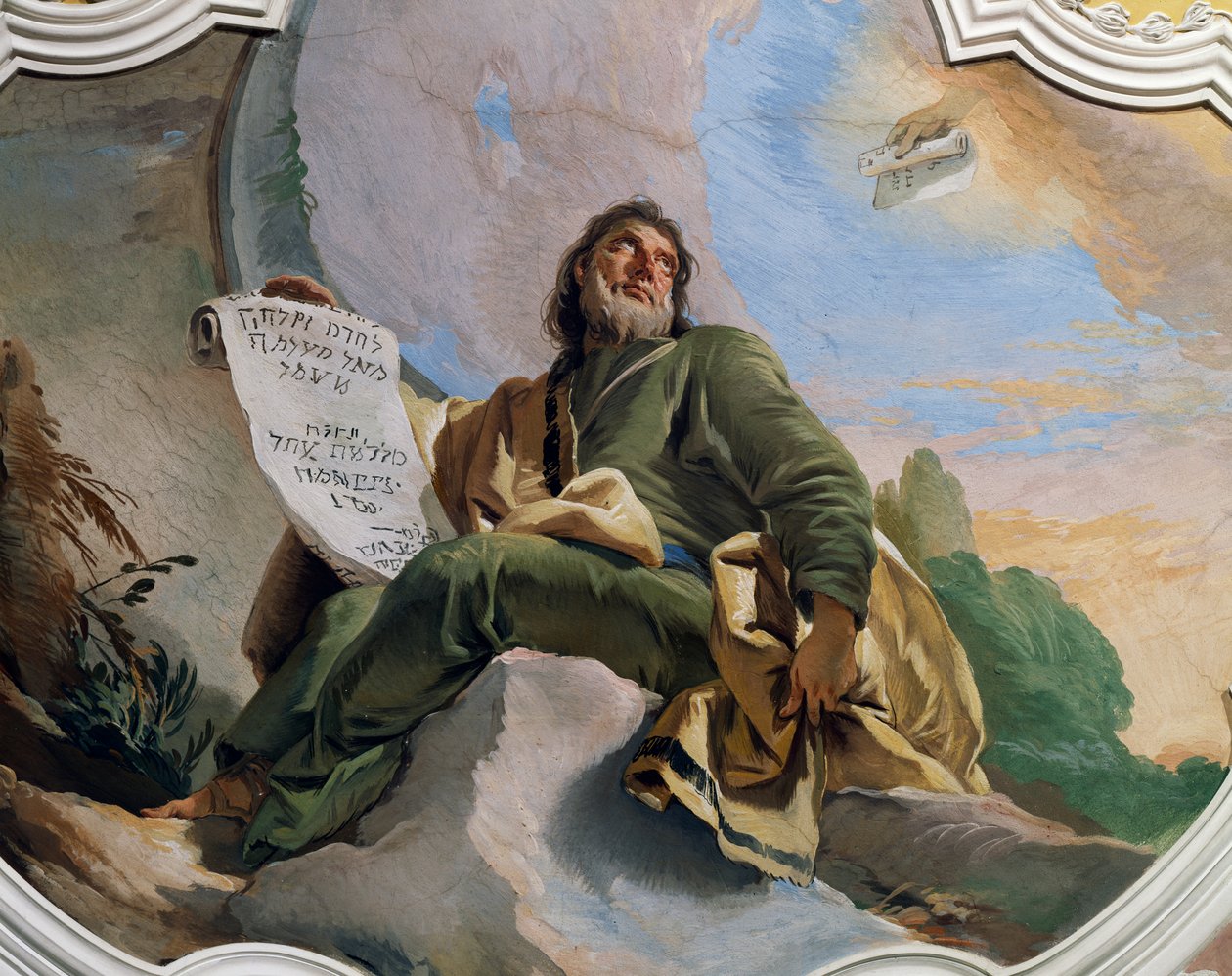 Prorok Ezechiel, detail od Giovanni Battista Tiepolo