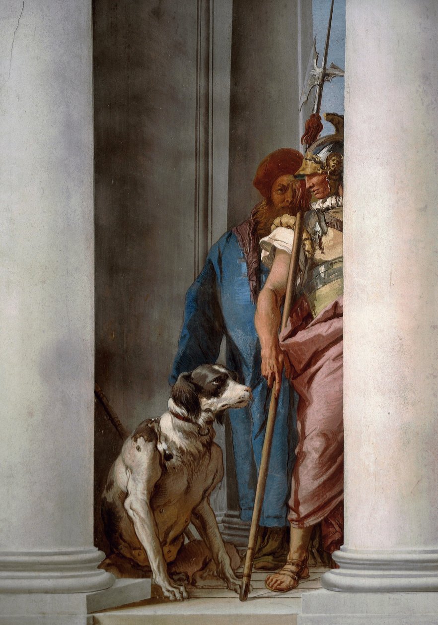 Ulysses a jeho pes Argus od Giovanni Battista Tiepolo