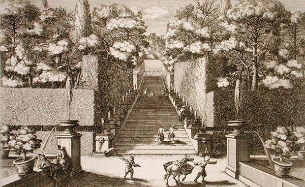 Velké schodiště ve Villa d