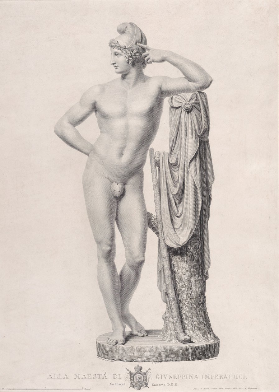 Paris opírající se o pařez, 1817. od Giovanni Battista Balestra