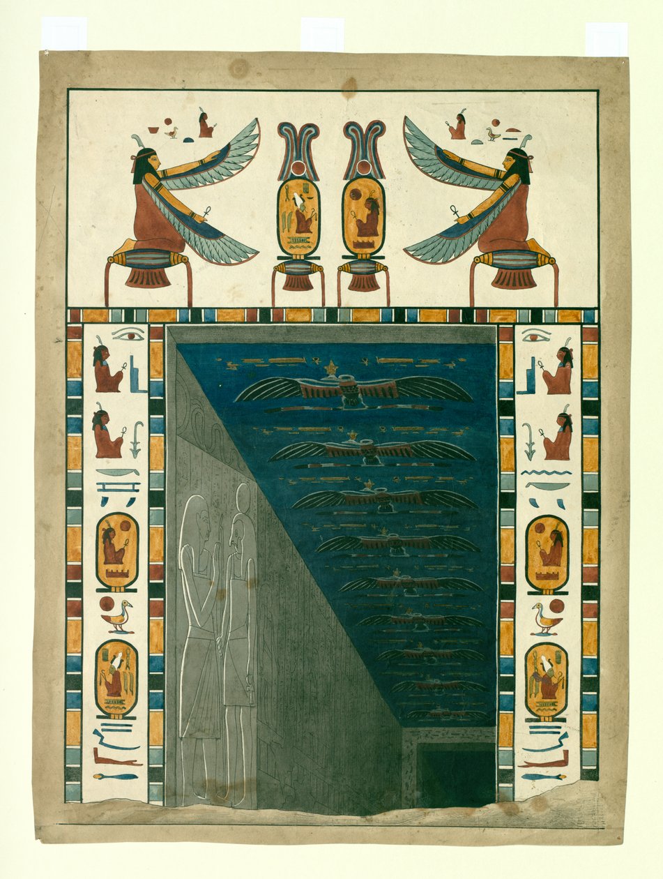 Dveře do hrobky nebo vchod z egyptské hrobky Sety [sic] I. od Giovanni Battista Belzoni