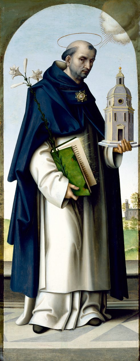 Svatý Tomáš Akvinský, 1512-16 (tempera na panelu) od Giovanni Battista Bertucci