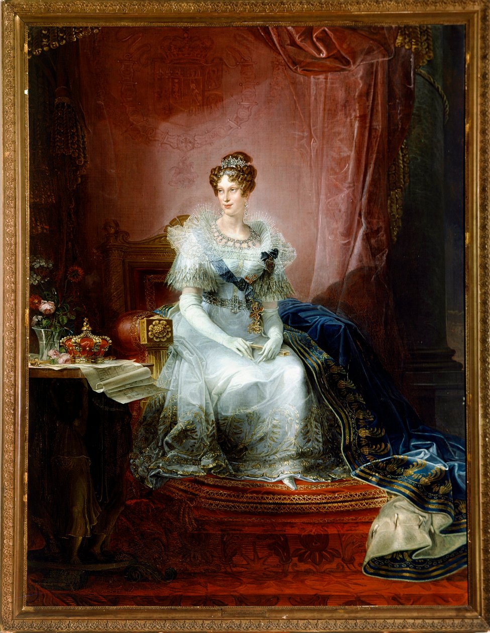 Portrét Marie Louise Habsburské Lotrinské, Imperatrice z Francie (olej na plátně) od Giovanni Battista Borghesi