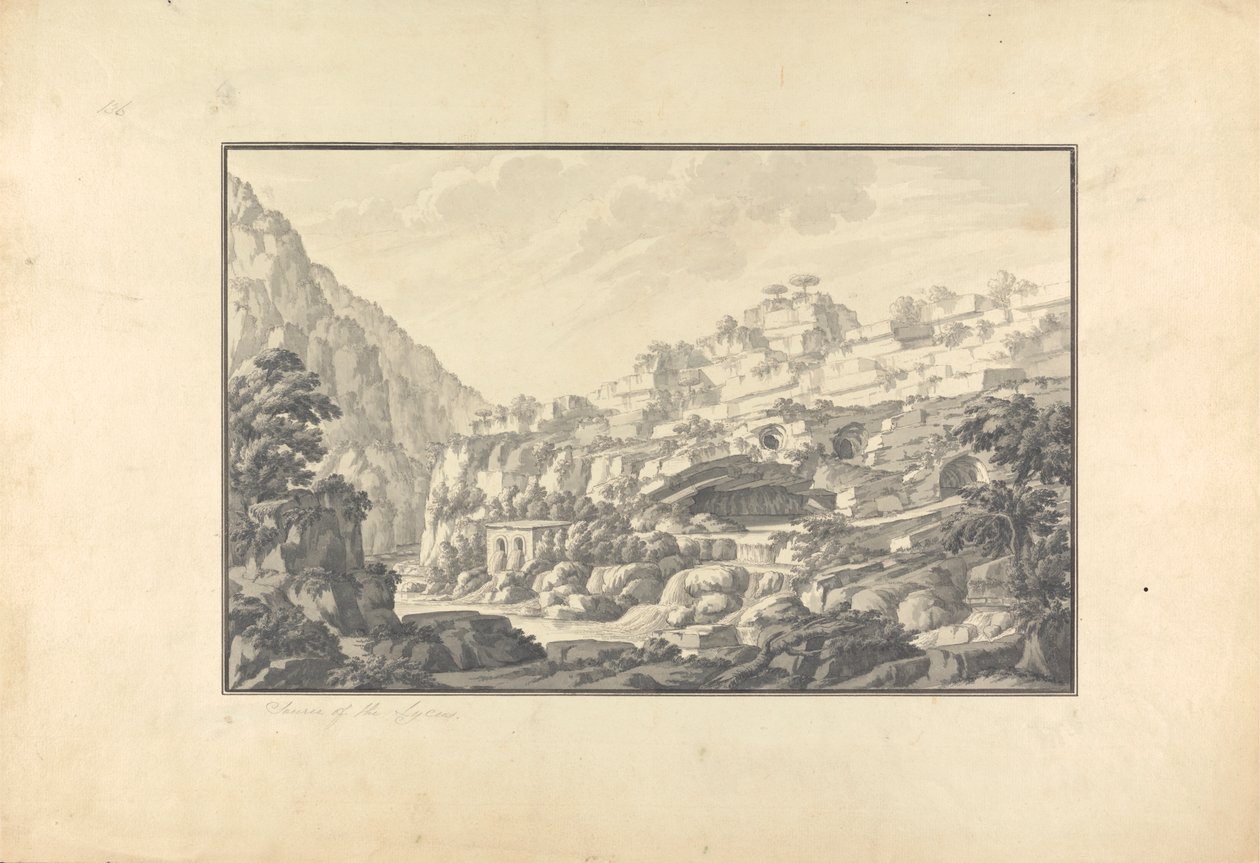 Pohled na pramen řeky Lycus (Nahr el-Kelb) od Giovanni Battista Borra