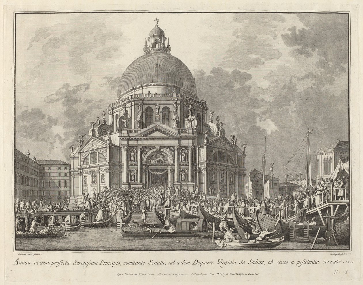 Výroční návštěva dóžete v Santa Maria della Salute, 17631766. od Giovanni Battista Brostoloni