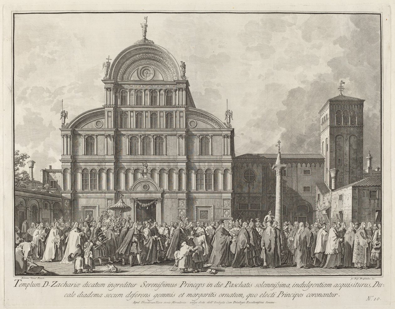 Návštěva dóžete v San Zaccaria na Velikonoce, 17631766. od Giovanni Battista Brostoloni