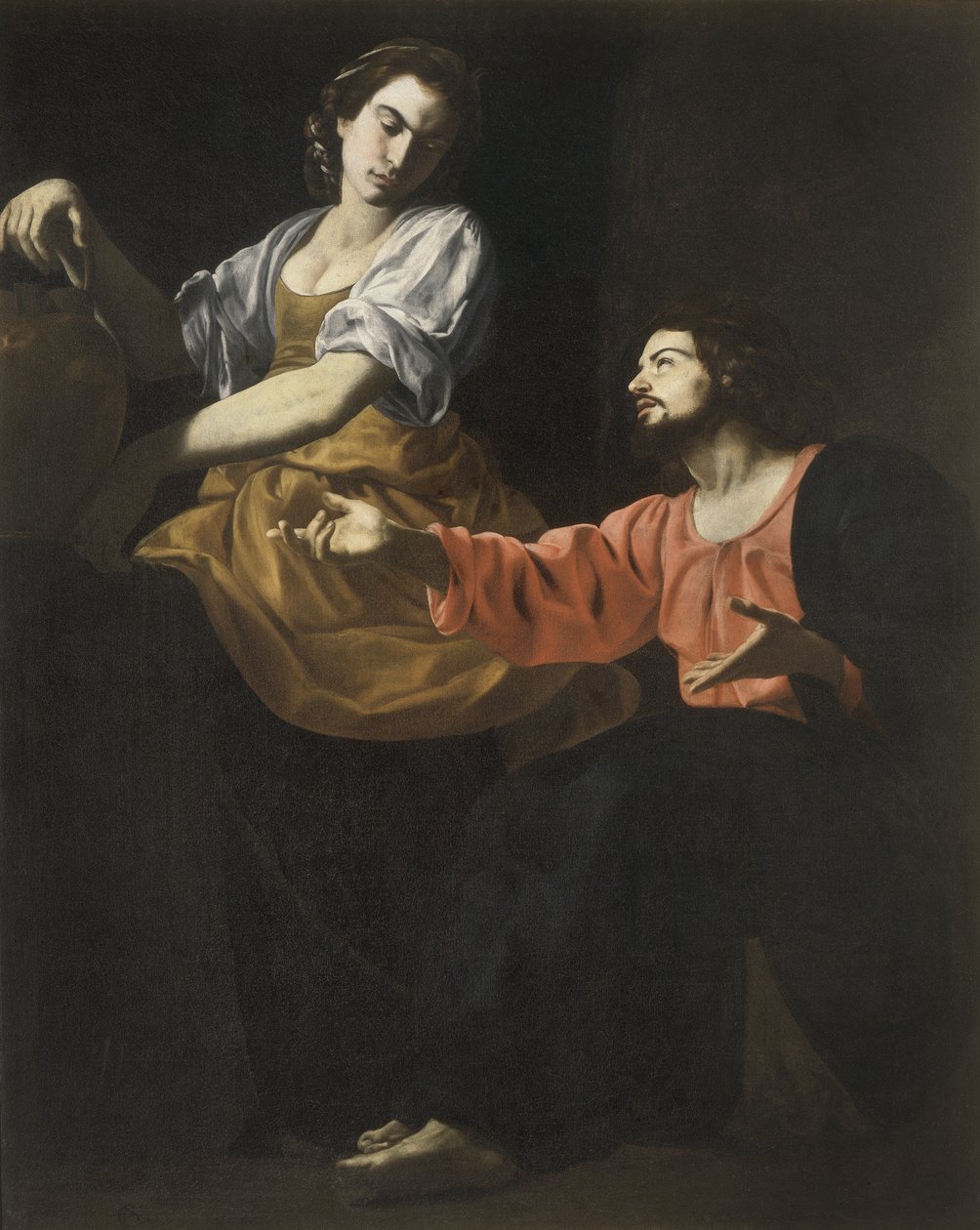 Samaritán u studny od Giovanni Battista Caracciolo