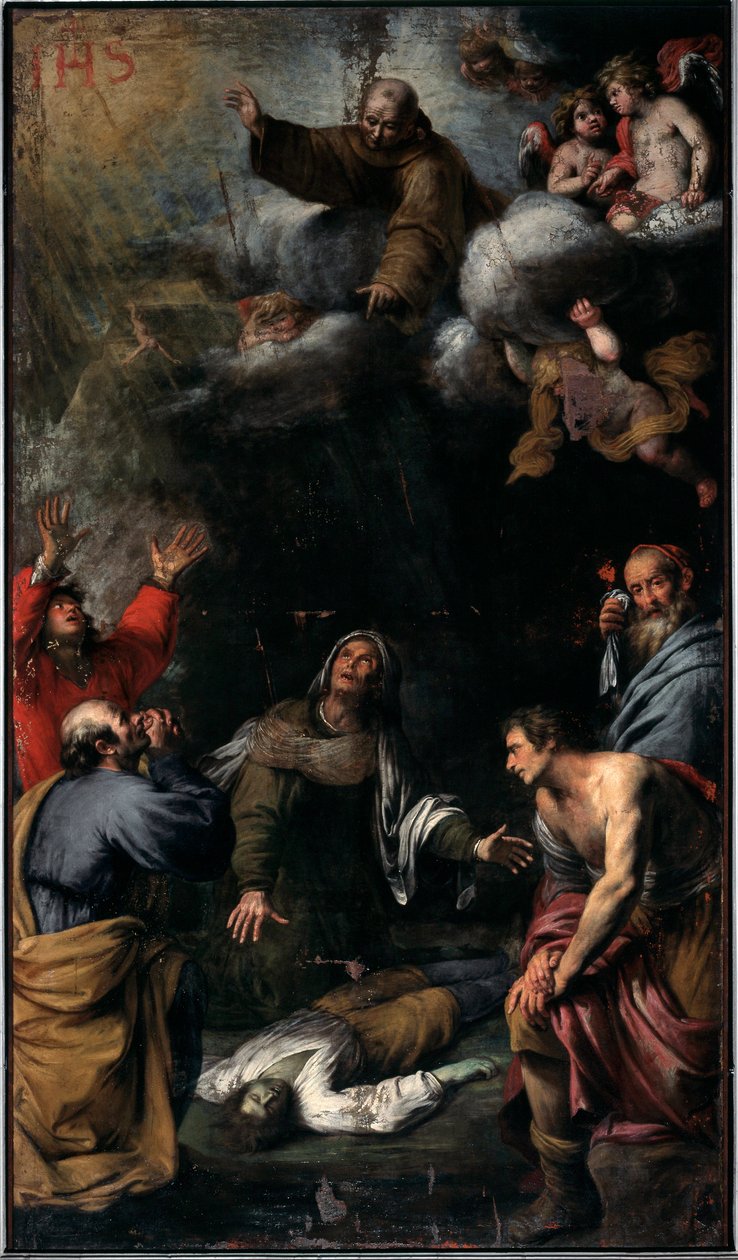 Zázrak svatého Bernardina ze Sieny (olej na plátně od Giovanni Battista Carlone