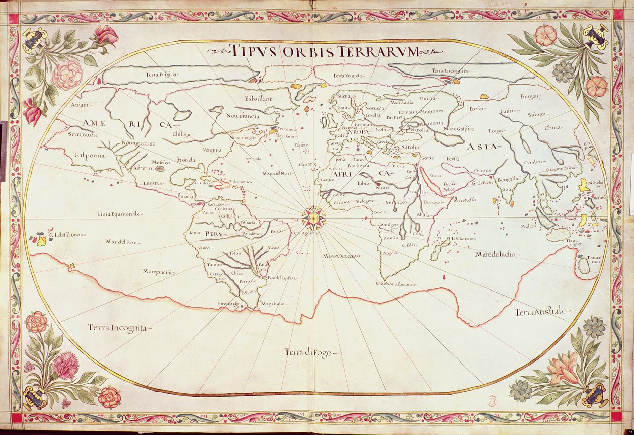 Další Ms 11765: Mapa světa od Giovanni Battista Cavallini