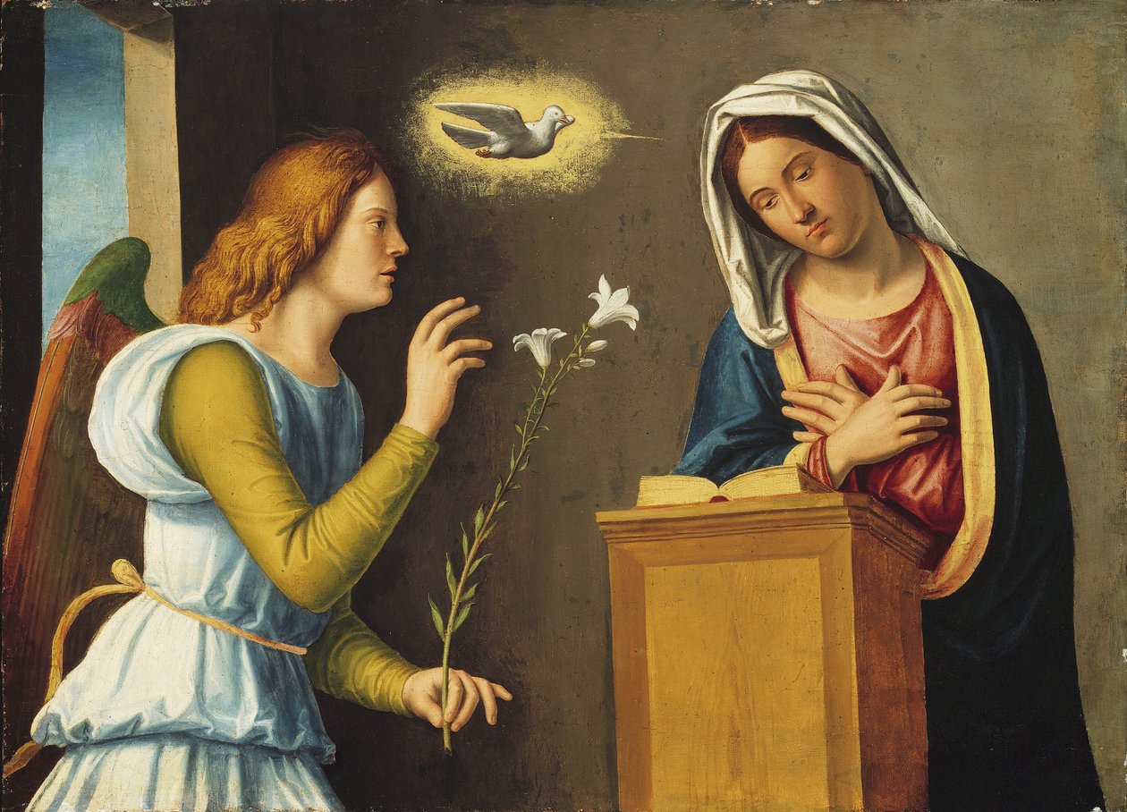 Zvěstování Panně Marii, 150005 (malba na dřevěné desce) od Giovanni Battista Cima da Conegliano