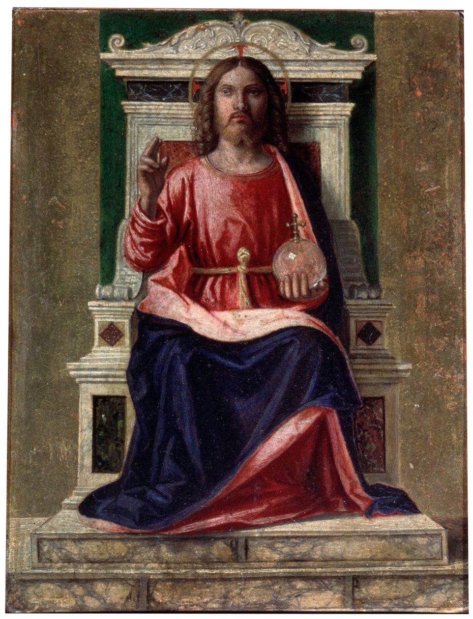 Kristus na trůnu, Spasitel světa, c1505. od Giovanni Battista Cima da Conegliano