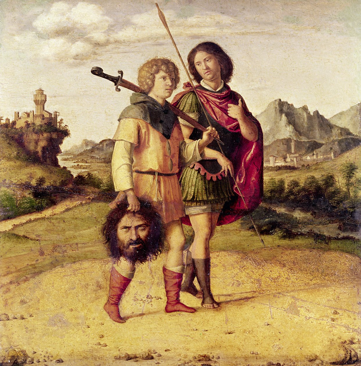 David a Jonathan, kolem 1505-10 (olej na dřevě) od Giovanni Battista Cima da Conegliano