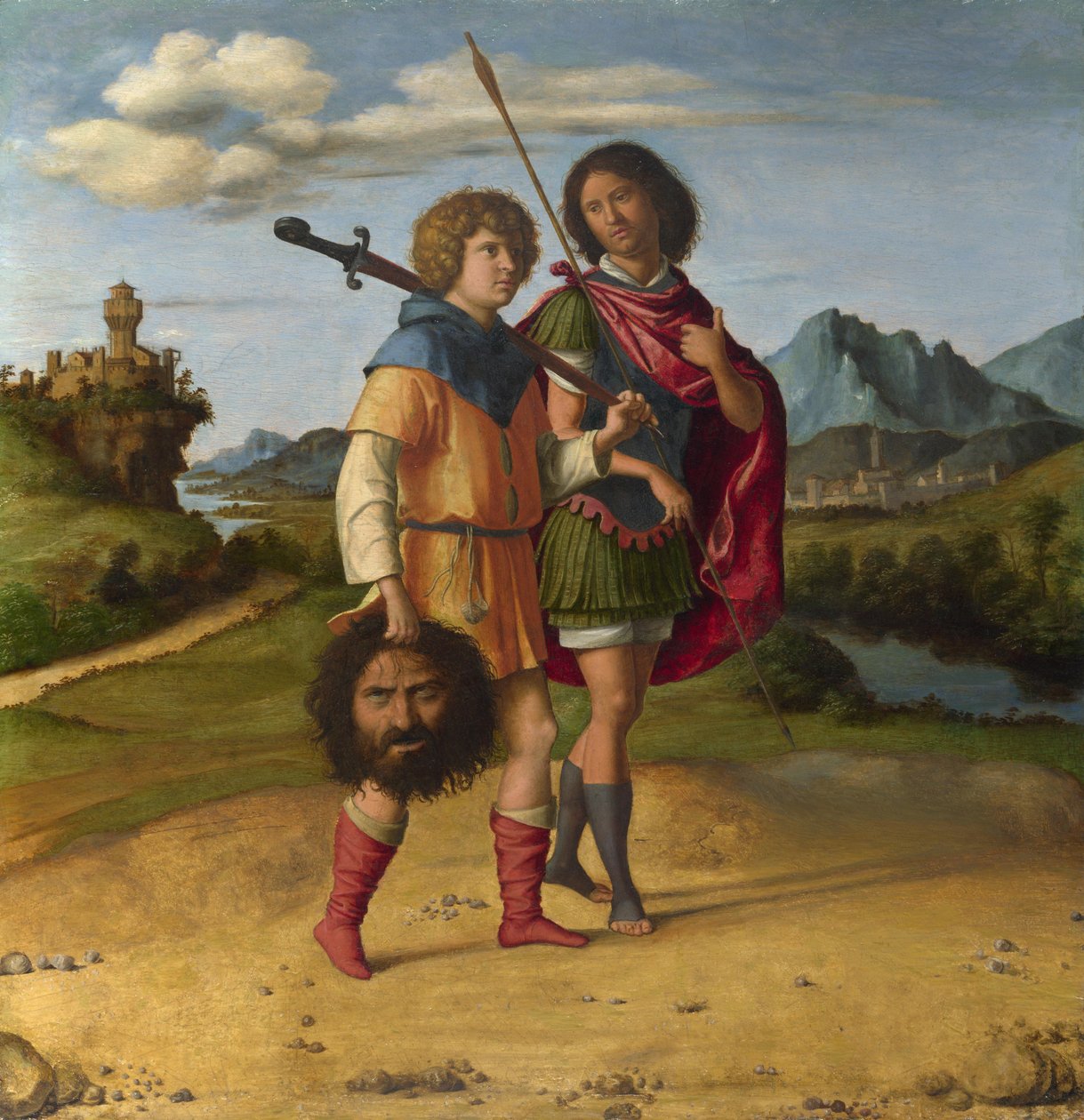 David a Jonathan, kolem 1508 od Giovanni Battista Cima da Conegliano
