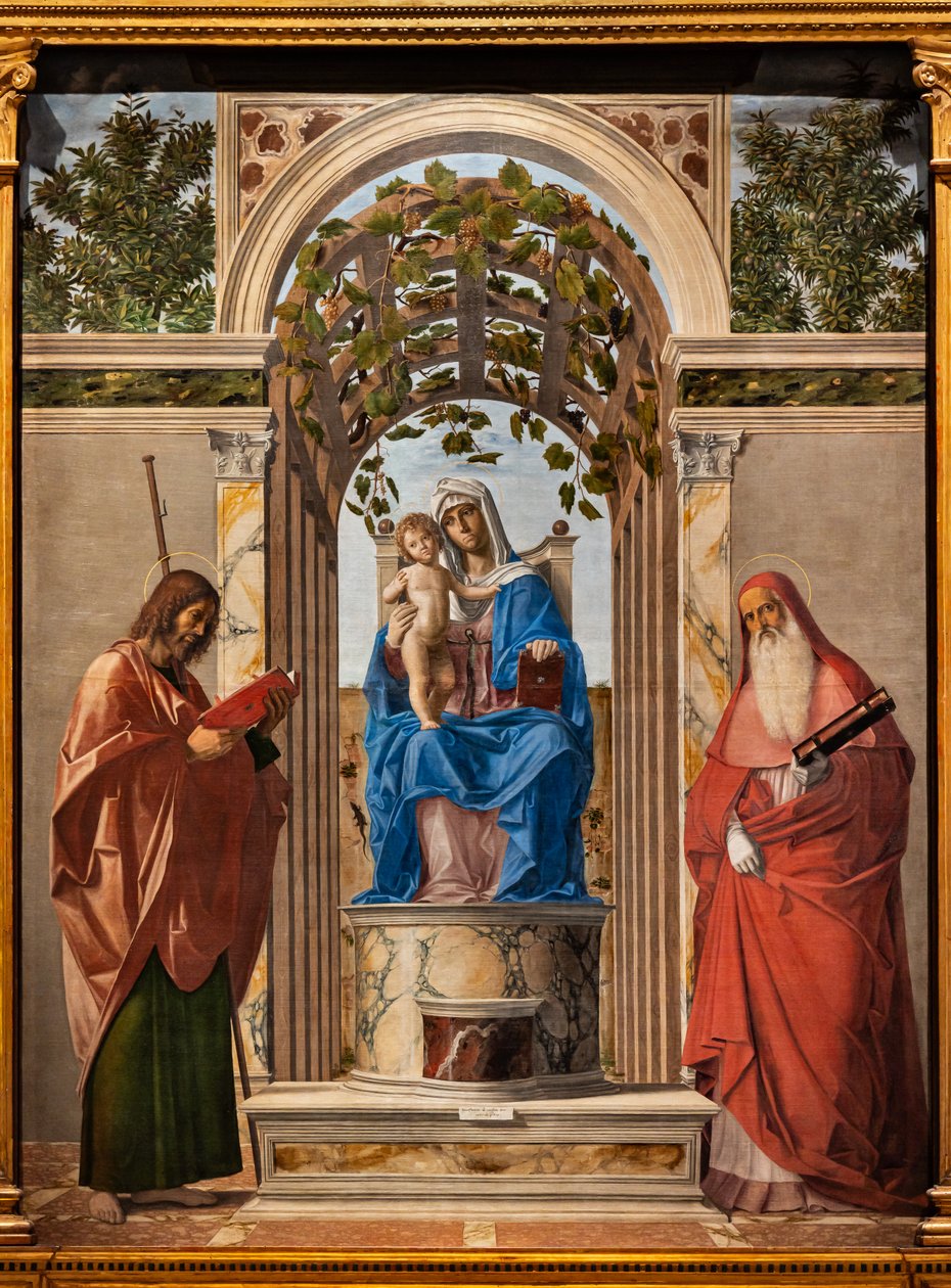 Intronizovaná Madona s Jezulátkem mezi svatými Jakubem a Jeronýmem, od Giovanni Battista Cima da Conegliano