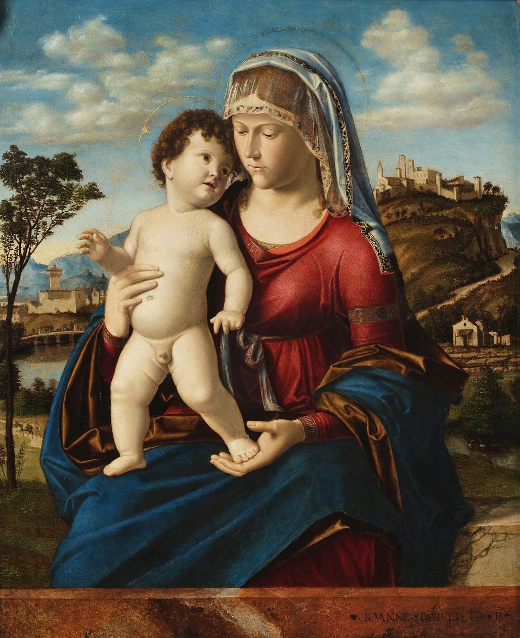 Madona s dítětem v krajině od Giovanni Battista Cima da Conegliano