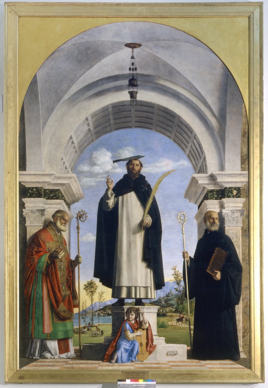 Svatý Petr mučedník se svatými Mikulášem a Benediktem od Giovanni Battista Cima da Conegliano