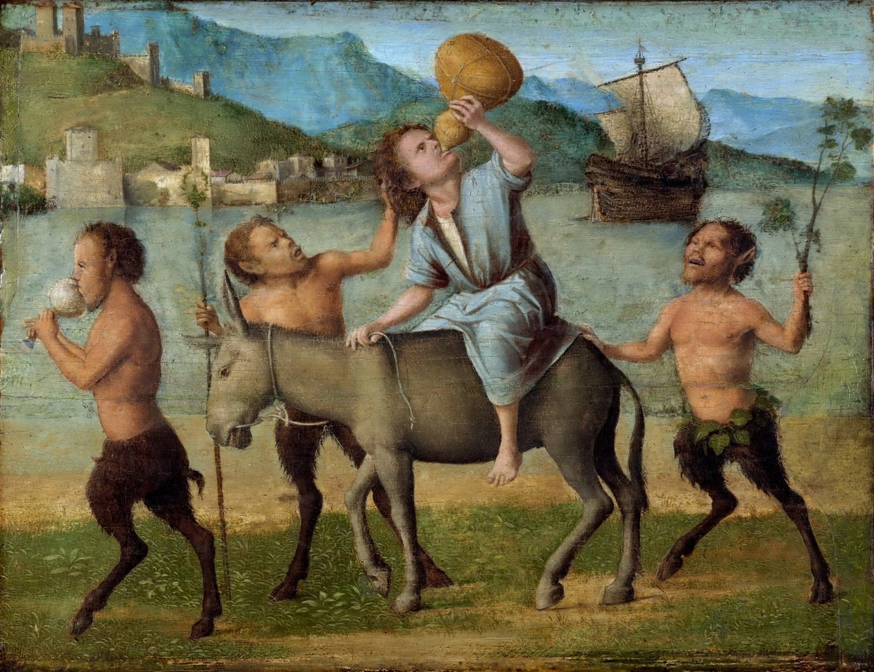 Silenus a satyři od Giovanni Battista Cima da Conegliano