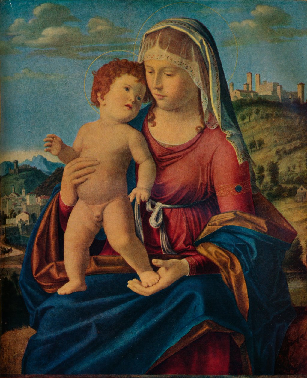 Panna a dítě, c1496-9. od Giovanni Battista Cima da Conegliano
