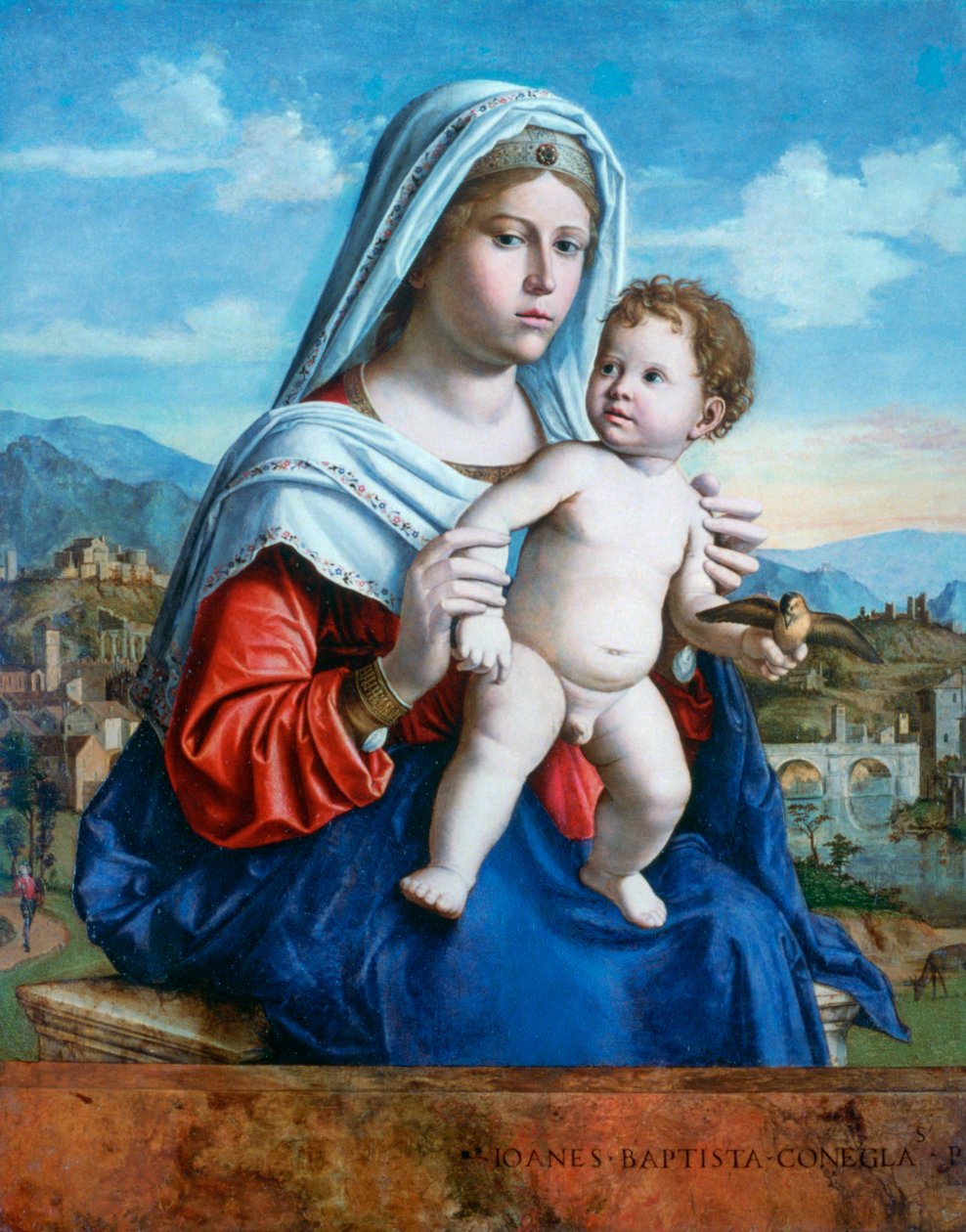 Panna a dítě, c1505. od Giovanni Battista Cima da Conegliano