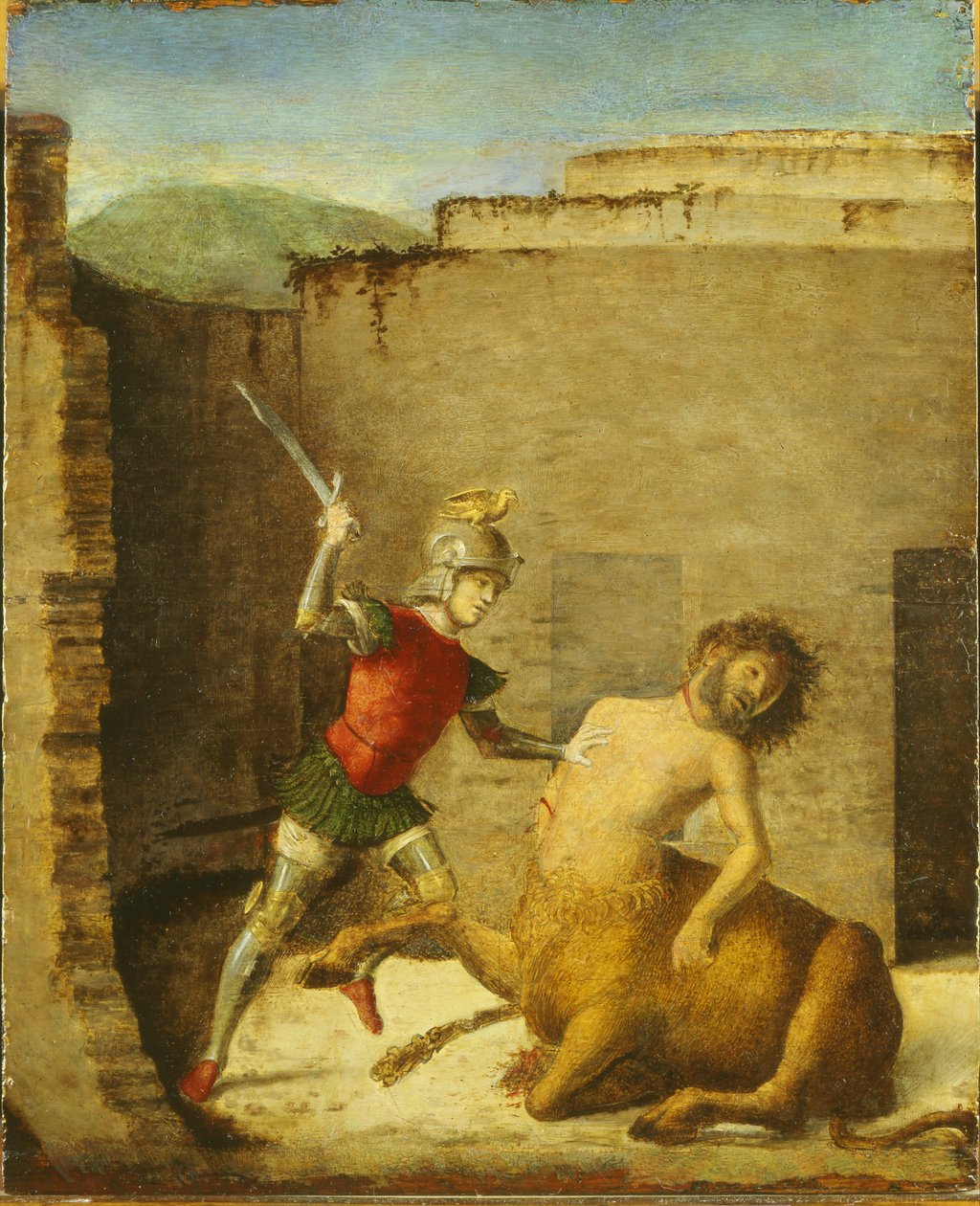 Theseus zabíjející Minotaura, 1505 od Giovanni Battista Cima da Conegliano