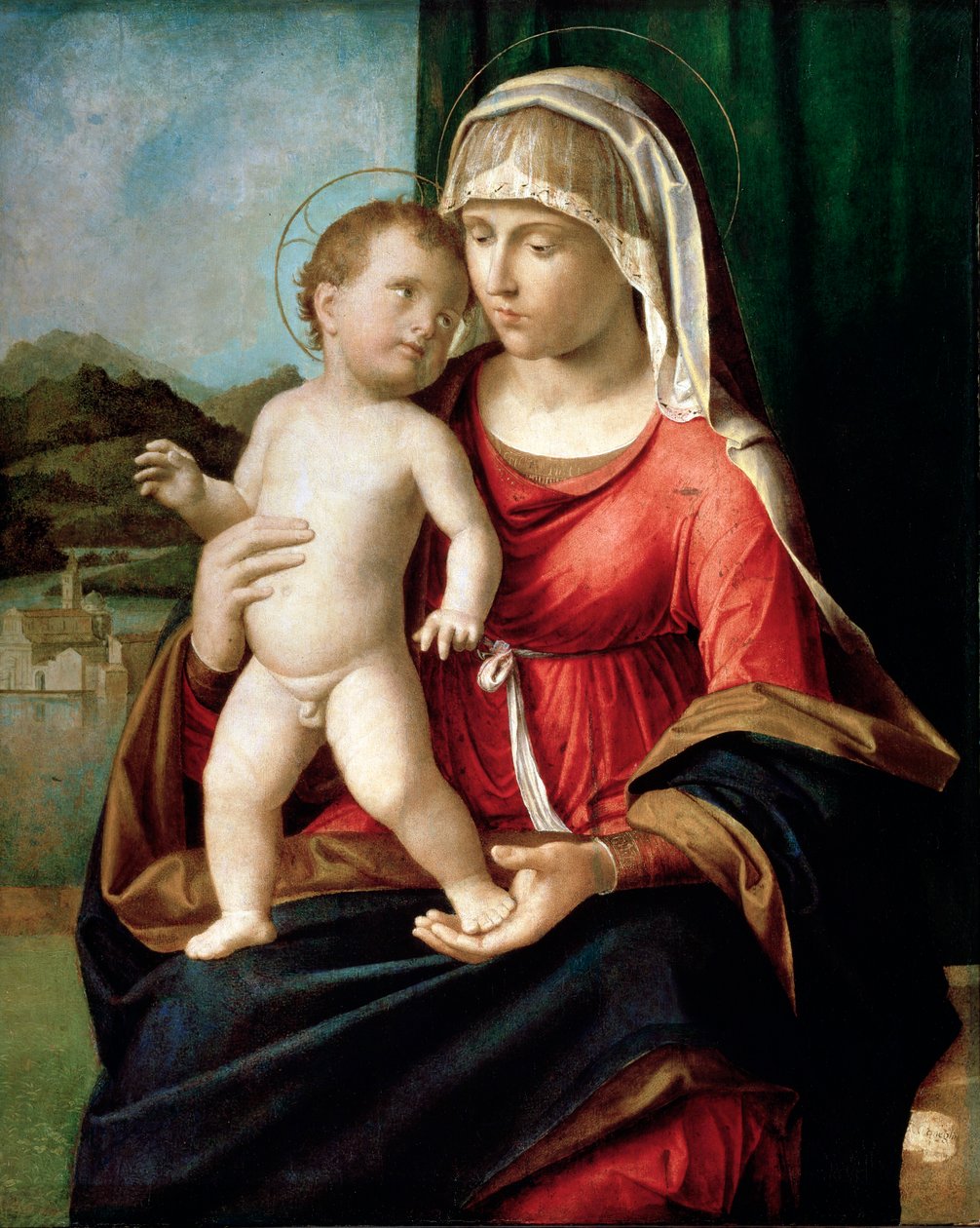 Panna a dítě, mezi 1496 a 1499. od Giovanni Battista Cima da Conegliano