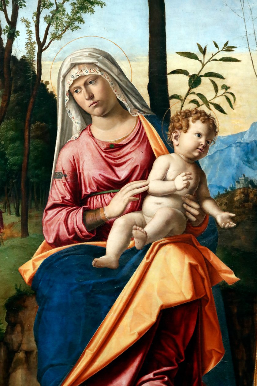 Panna a dítě se svatými Jeronýmem a Ludvíkem z Toulouse od Giovanni Battista Cima da Conegliano