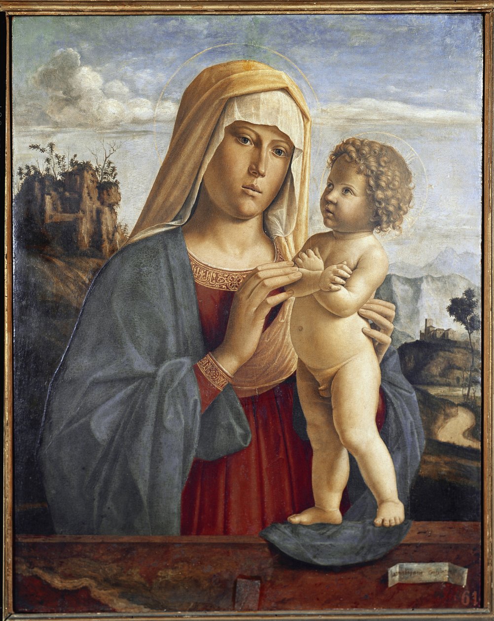 Panna s dítětem (olejové dřevo od Giovanni Battista Cima da Conegliano