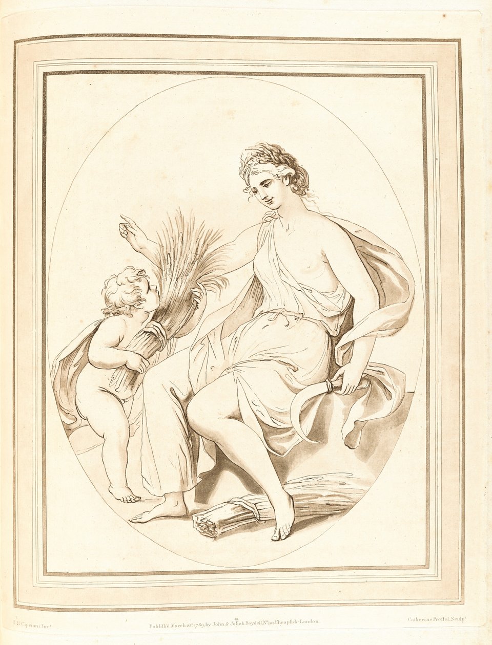 Sbírka grafik podle skic a kreseb zesnulého oslavence Giovanniho Battisty Ciprianiho, Esqr R.A. od Giovanni Battista Cipriani