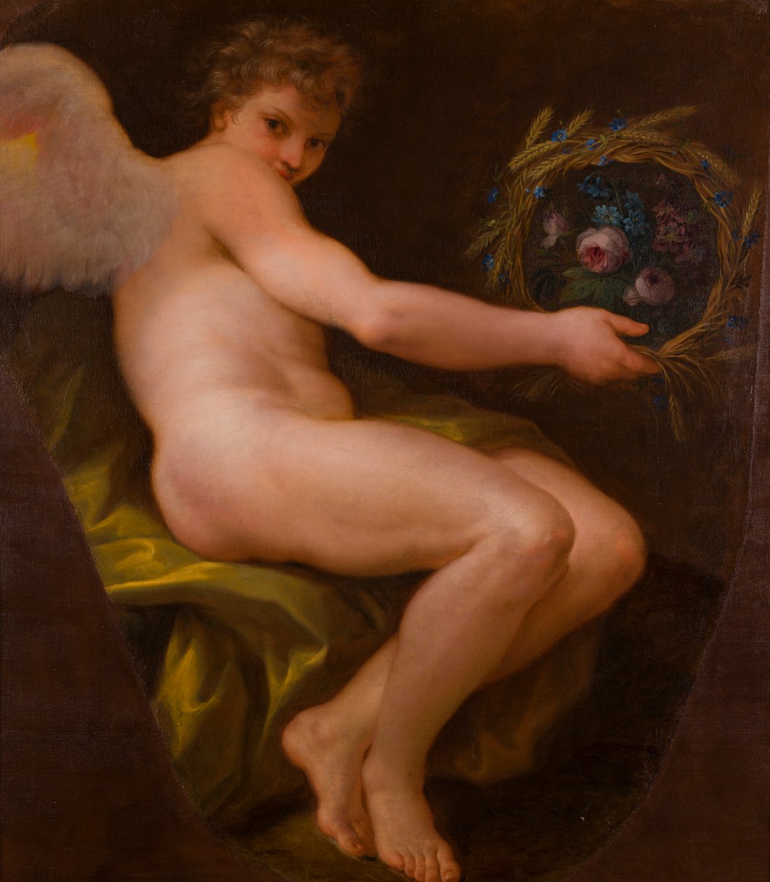 Jeden z páru alegorických obrazů: Mír a hojnost, kolem 1747-85 (olej na plátně) od Giovanni Battista Cipriani