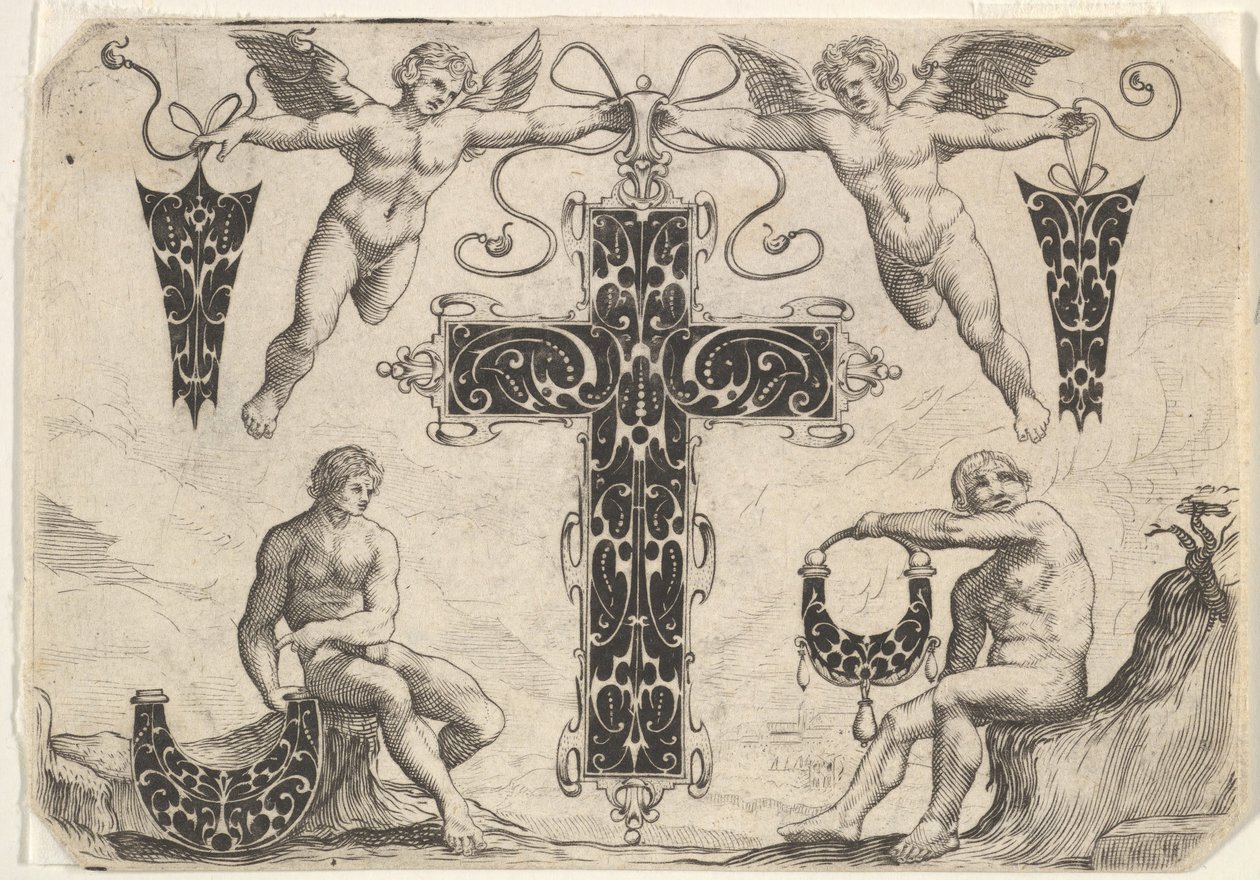 Přívěsek ve tvaru kříže a čtyři další motivy, 1622. od Giovanni Battista Costantini