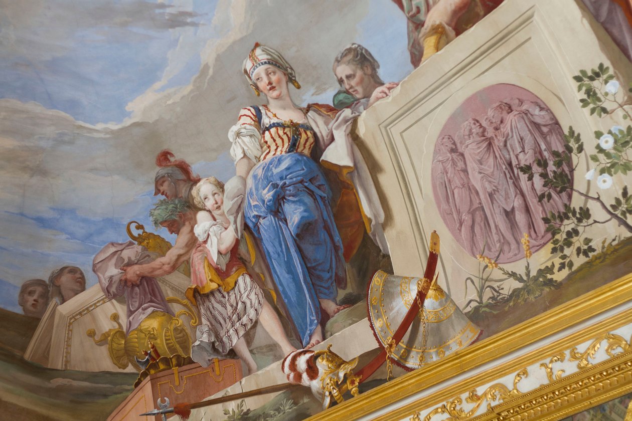 Oběť Ifigenie (Sacrificio di Ifigenia), detail od Giovanni Battista Crosato