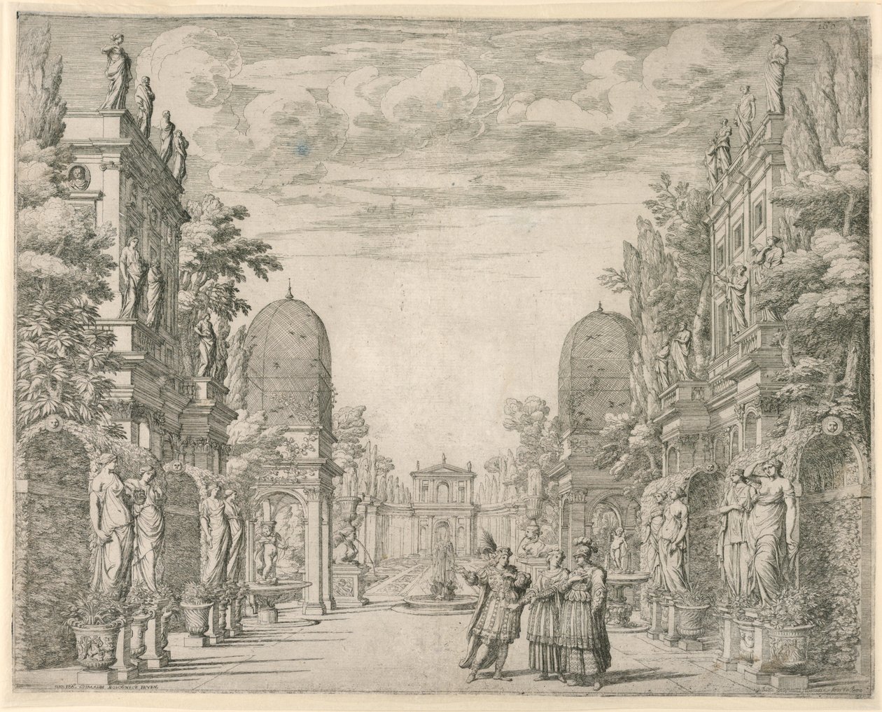 Scéna pro scénu 3, "La Vita Humana overo", z "Triumf of the Pieta" od Giovanni Battista Galestruzzi