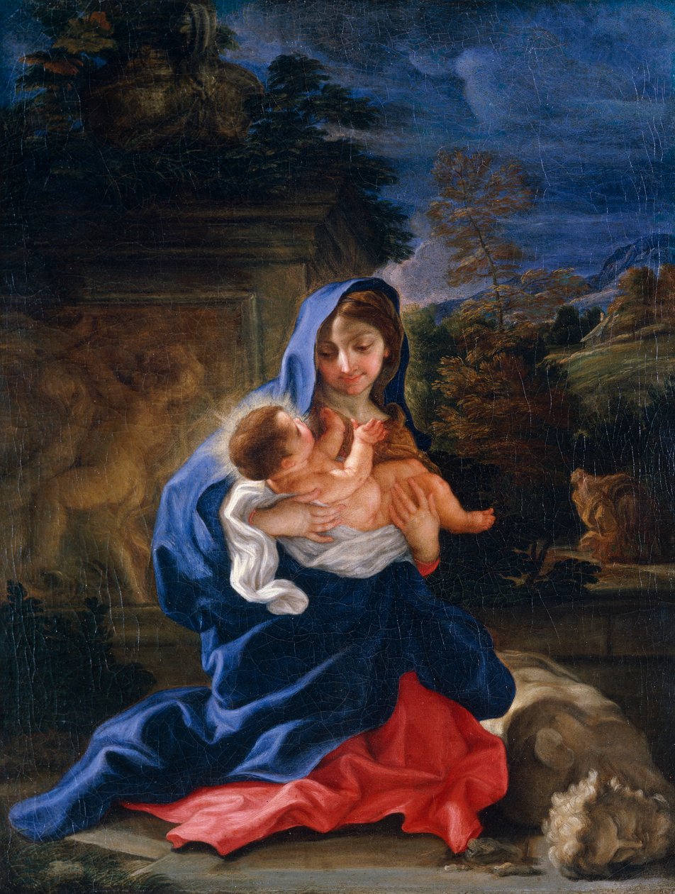 „Zbytek na útěku do Egypta“, 1659-1709 od Giovanni Battista Gaulli Baciccio