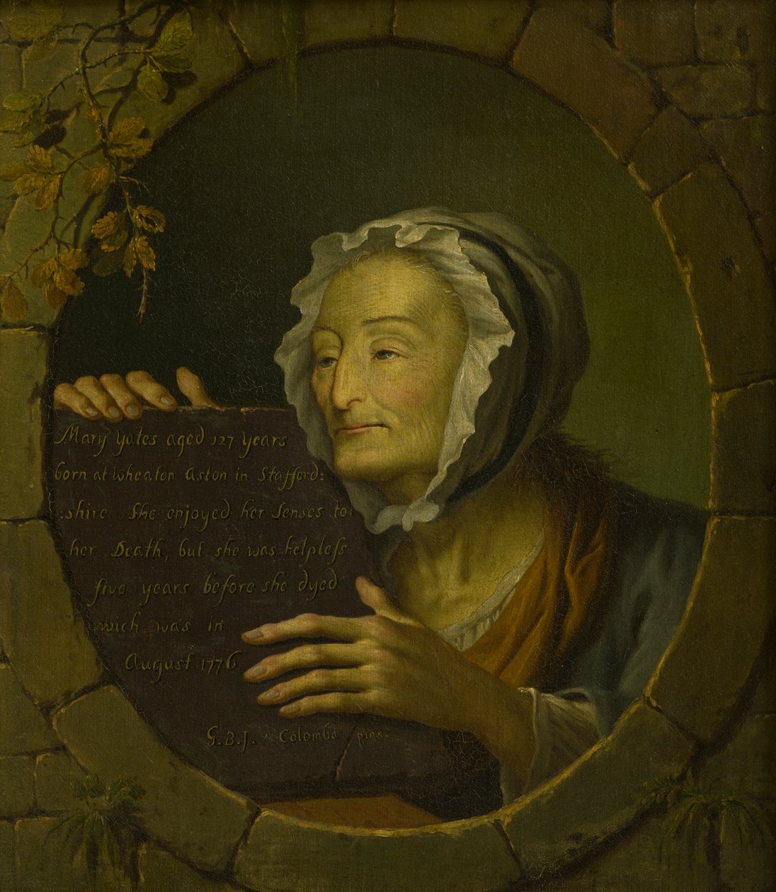 Portrét Mary Yates (1649-1776) (olej na plátně) od Giovanni Battista Innocenzo Colombo