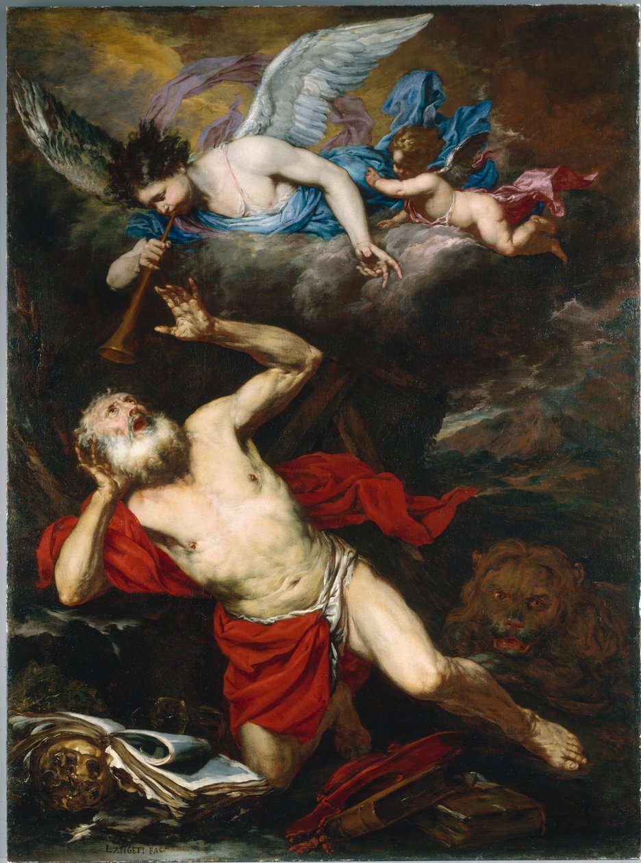 Vidění svatého Jeronýma, c. 1660. od Giovanni Battista Langetti