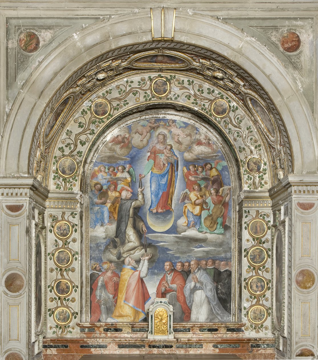 Panny Marie Růžencové, kolem roku 1615 od Giovanni Battista Maganza