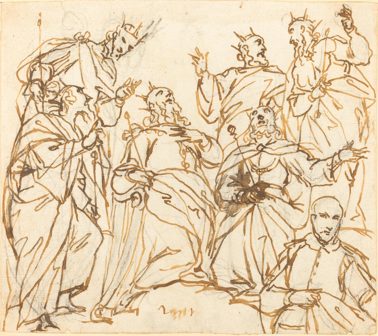 David a patriarchové s dárcem od Giovanni Battista Maganza II